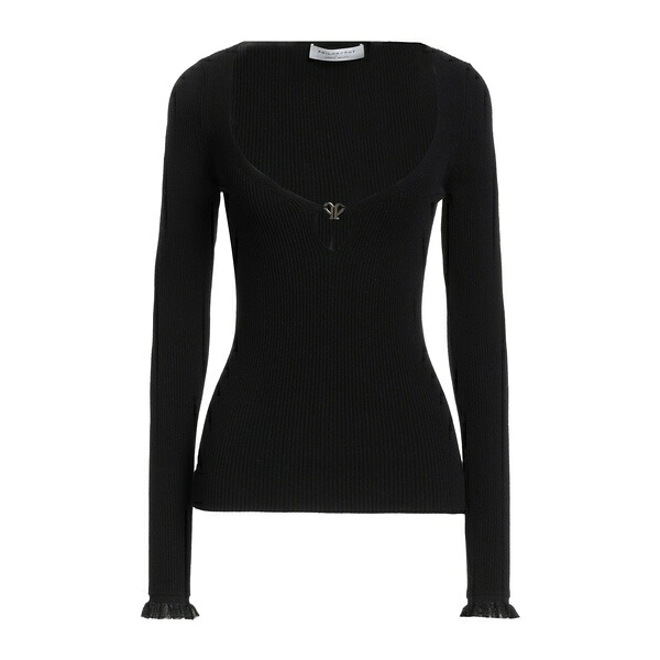 【貨物輸送無料】 フィロソフィーデロレンゾセラフィーニ レディース 編み物\u0026プルオーバー アウター Sweaters Black