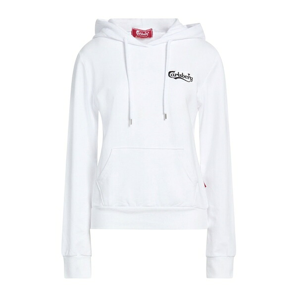 【貨物輸送無料】 カールスバーグ レディース パーカー・スウェットシャツ アウター Sweatshirts White