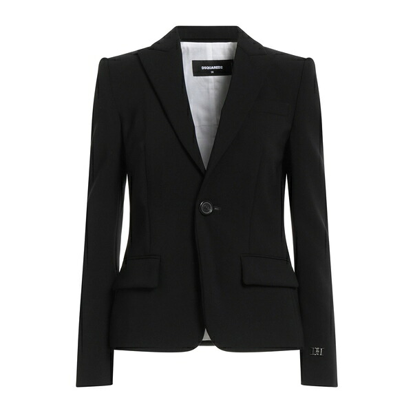 【貨物輸送無料】 ディースクエアード レディース 上衣＆上衣 アウター Blazers Black