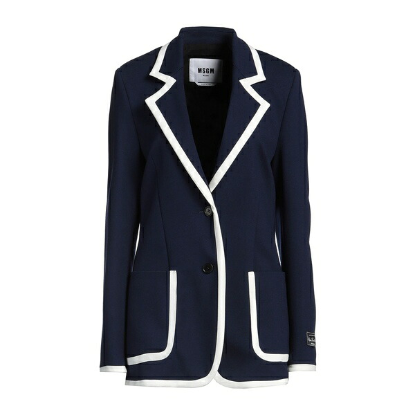 【送料無料】 エムエスジイエム レディース ジャケット＆ブルゾン アウター Blazers Blue｜asty