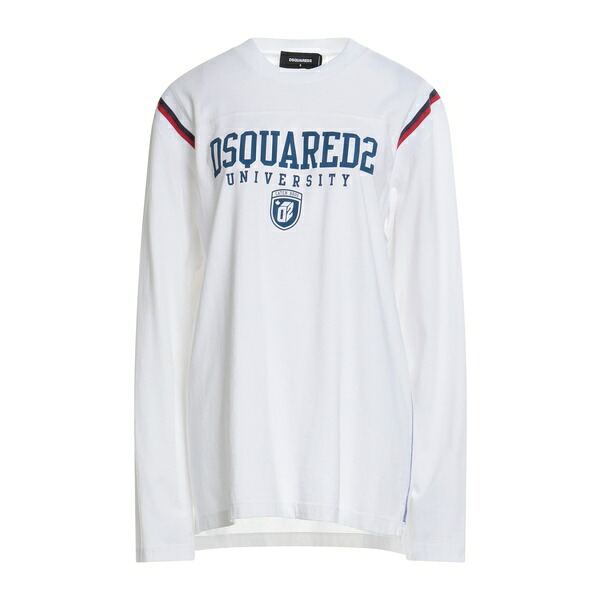 【貨物輸送無料】 ディースクエアード レディース プルオーバー トップス T-shirts White