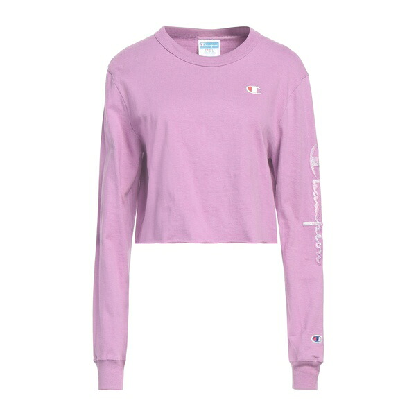 【送料無料】 チャンピオン レディース Tシャツ トップス T-shirts Purple|asty