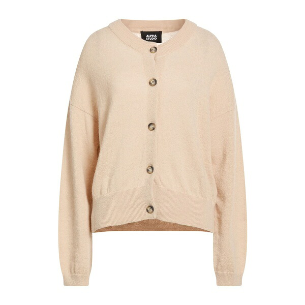 【貨物輸送無料】 アルファス テューディオ レディース ジレー アウター Cardigans Beige