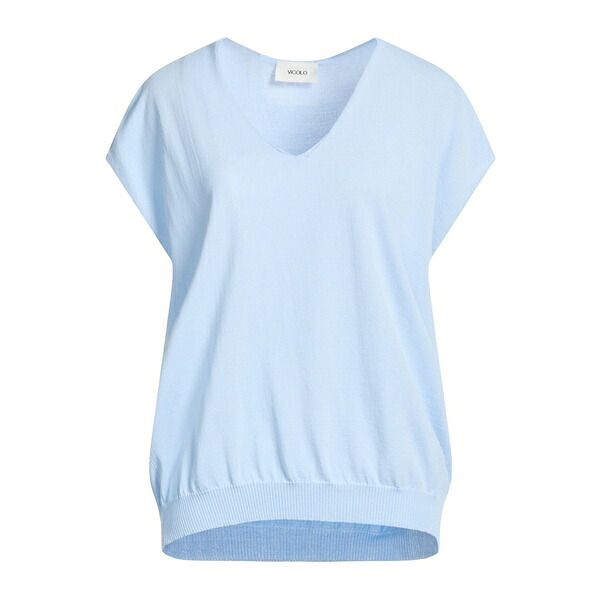 【貨物輸送無料】 ヴィコロ レディース 編み物\u0026プルオーバー アウター Sweaters Azure