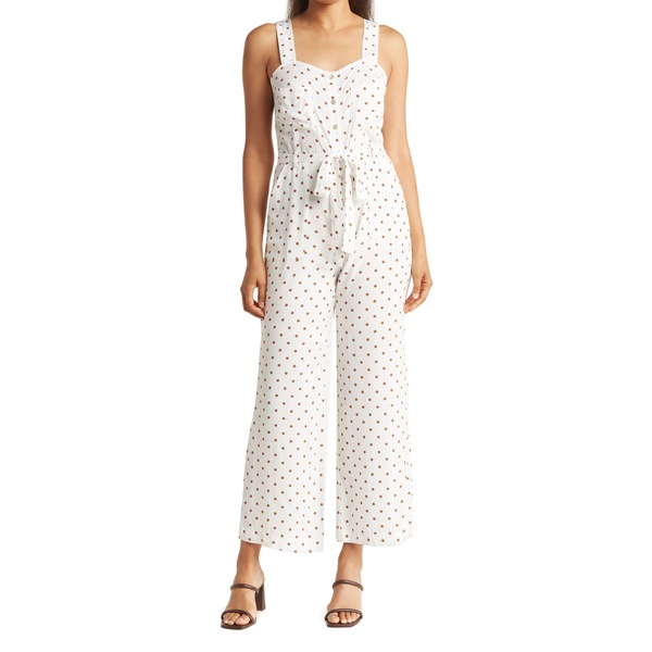 ディ アール トゥ バイ ダニエル レイン レディース ワンピース トップス Printed Jumpsuit Ivory Mocha
