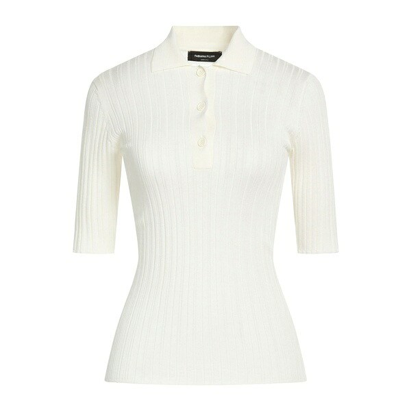 【貨物輸送無料】 ファビアナ フィリッピ レディース ティーシャツ トップス Polo shirts White