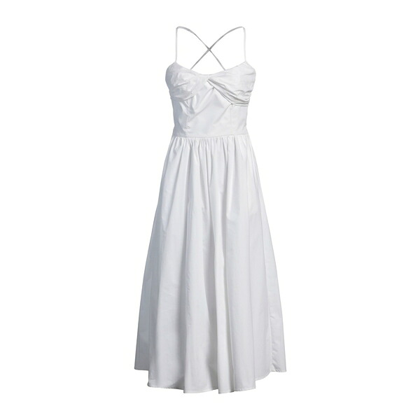 【送料無料】 デパートメントファイブ レディース ワンピース トップス Midi dresses White|asty