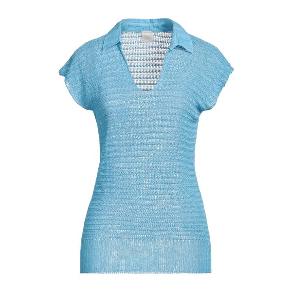 【貨物輸送無料】 １２０％リノ レディース 編み物\u0026プルオーバー アウター Sweaters Azure