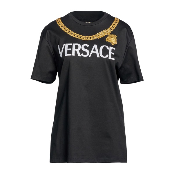 【貨物輸送無料】 ヴェルサーチ レディース ティーシャツ トップス T-shirts Black