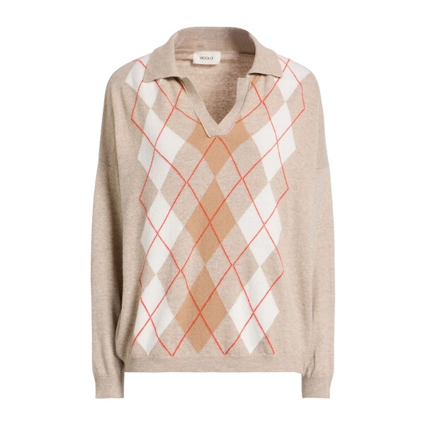 【貨物輸送無料】 ヴィコロ レディース 編み物\u0026プルオーバー アウター Sweaters Beige