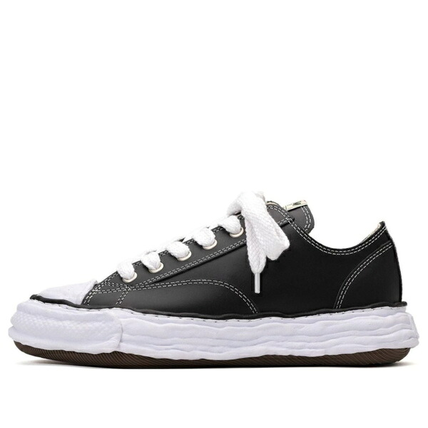 Maison MIHARA YASUHIRO ミハラヤスヒロ メンズ スニーカー 【Maison MIHARA YASUHIRO Peterson23 OG Sole Leather Low 'Black' A11FW704-BLACK】 サイズ US_9(27.0cm)｜asty