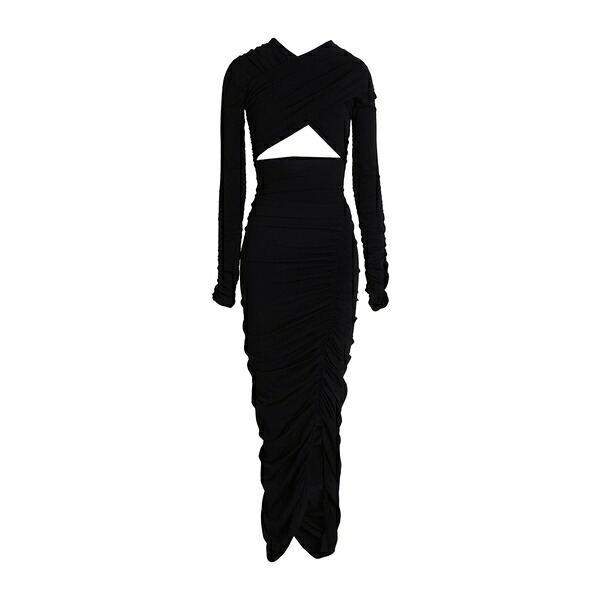【貨物輸送無料】 紙凧 レディース 衣裳 トップス Midi dresses Black