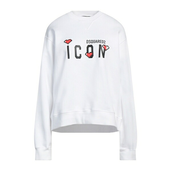 【貨物輸送無料】 ディースクエアード レディース パーカー・スウェットシャツ アウター Sweatshirts White