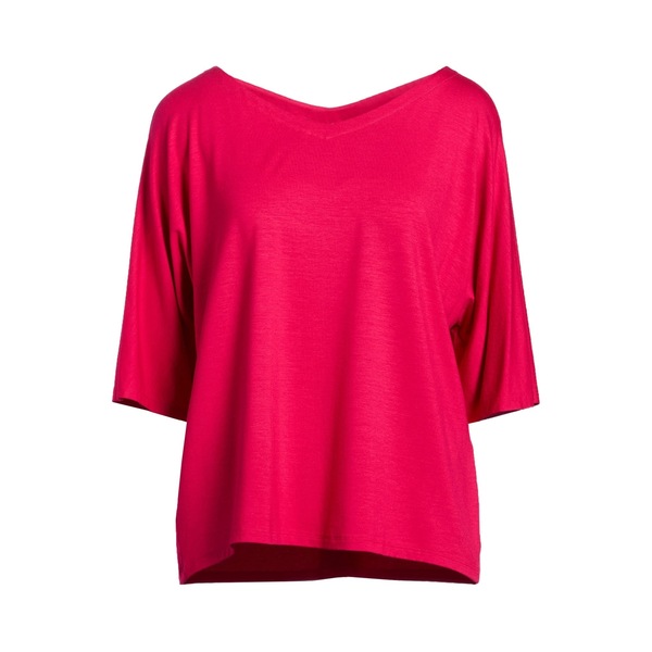 【送料無料】 ヴィア マシーニ レディース Tシャツ トップス T-shirts Pink|asty