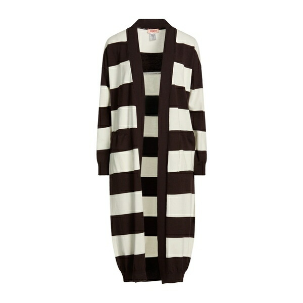 【貨物輸送無料】 コンタット レディース ジレー アウター Cardigans Brown