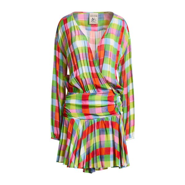 【送料無料】 セミクチュール レディース ワンピース トップス Mini dresses Green|asty