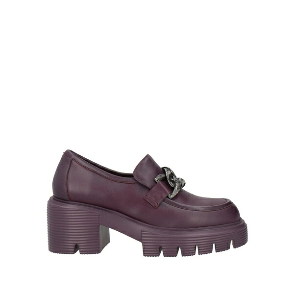 【貨物輸送無料】 ジャ航空マイル レディース スリッポン・ローファー シューズ Loafers Purple