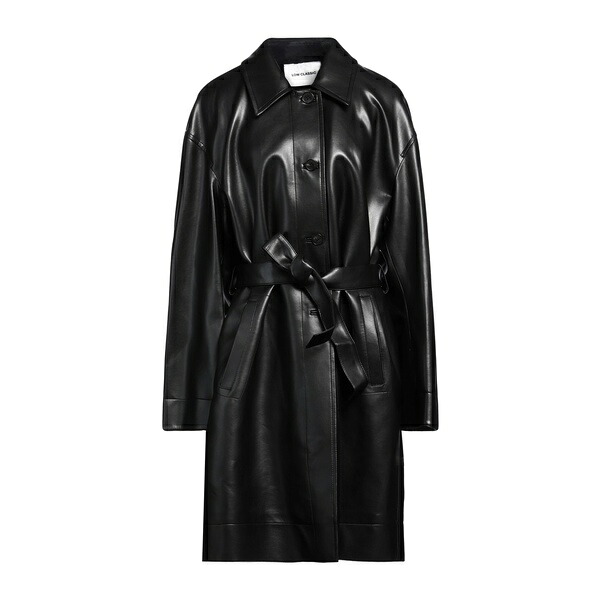【貨物輸送無料】 ファースト 古典派音楽 レディース 上衣＆上衣 アウター Overcoats \u0026 Trench Coats Black レディースファッション-コート・ジャケット