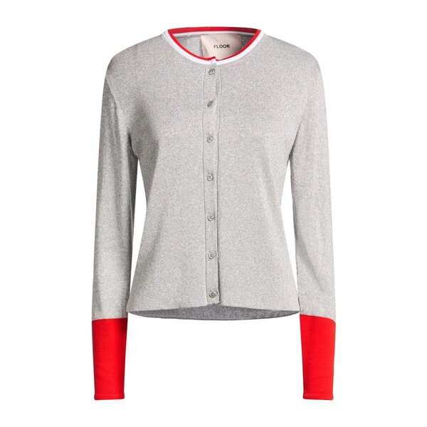 【貨物輸送無料】 立ち会い場 レディース ジレー アウター Cardigans Silver