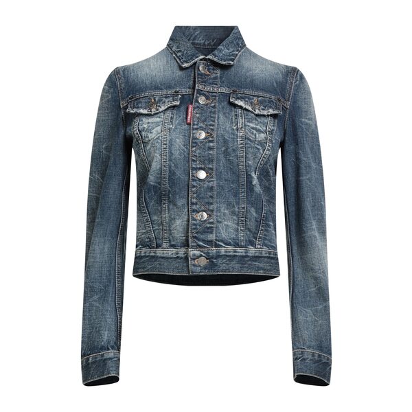 【送料無料】 ディースクエアード レディース ジャケット＆ブルゾン アウター Denim outerwear Blue｜asty