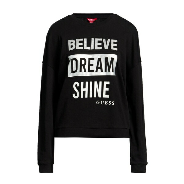 【貨物輸送無料】 ゲス レディース パーカー・スウェットシャツ アウター Sweatshirts Black