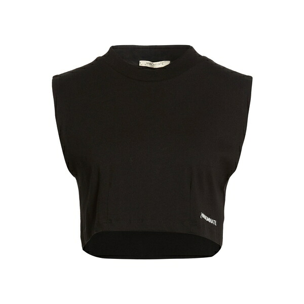 【貨物輸送無料】 ヒノミネイト レディース ティーシャツ トップス T-shirts Black Tシャツ・カットソー-レディースファッション