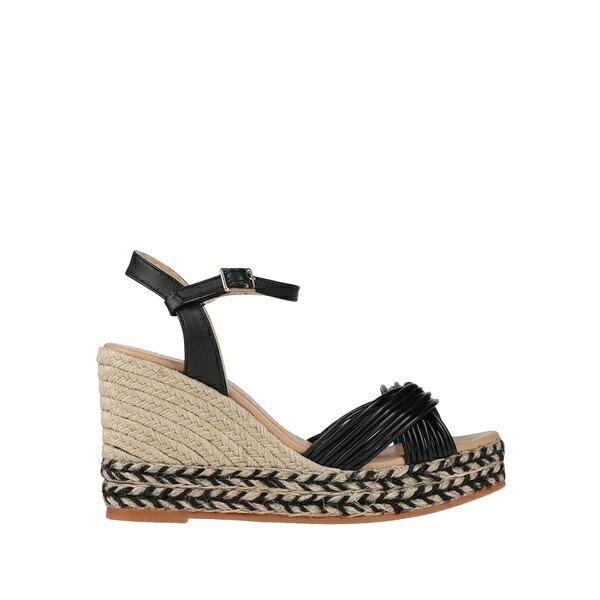 【送料無料】 エスパドリーユ レディース サンダル シューズ Espadrilles Black|asty