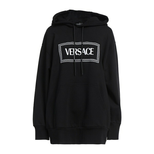 【貨物輸送無料】 ヴェルサーチ レディース パーカー・スウェットシャツ アウター Sweatshirts Black