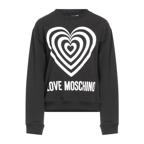 【貨物輸送無料】 モスキーノ レディース パーカー・スウェットシャツ アウター Sweatshirts Black