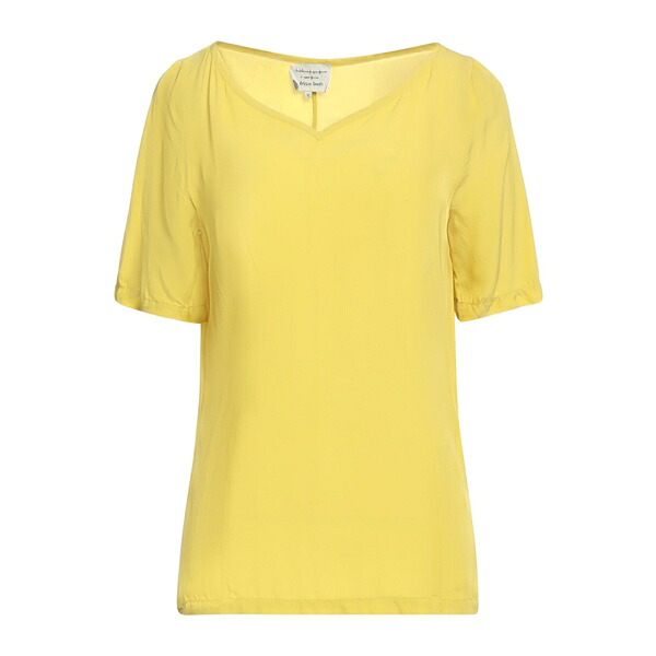 【送料無料】 アレッシアサンティ レディース Tシャツ トップス Tops Yellow|asty