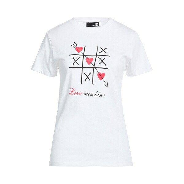 【送料無料】 モスキーノ レディース Tシャツ トップス T-shirts White｜asty