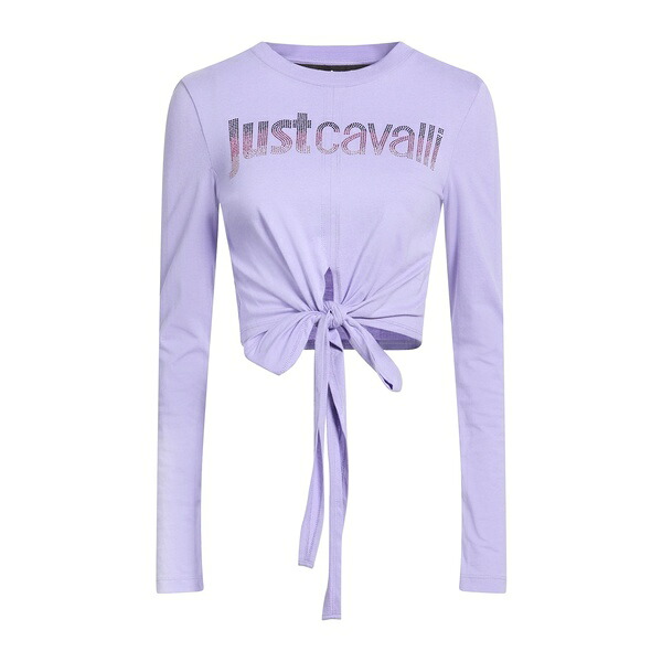 【送料無料】 ロベルトカヴァリ レディース Tシャツ トップス T-shirts Purple