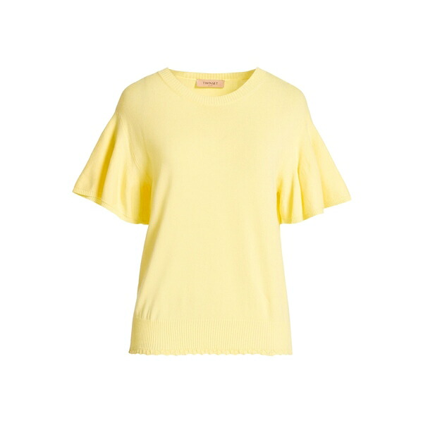 【送料無料】 ツインセット レディース ニット&セーター アウター Sweaters Yellow｜asty