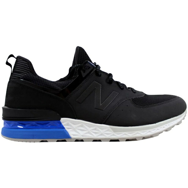 New Balance ニューバランス メンズ スニーカー 【New Balance 574 Black White Blue】 サイズ US_12(30.0cm) Black/White-Blue|asty