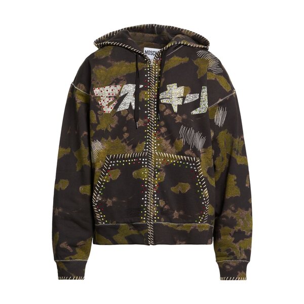 【送料無料】 モスキーノ メンズ パーカー・スウェットシャツ アウター Sweatshirts Green
