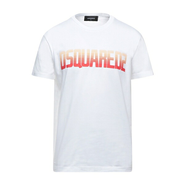 【送料無料】 ディースクエアード メンズ Tシャツ トップス T-shirts White