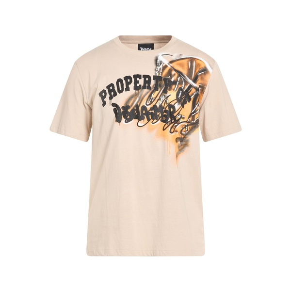 【送料無料】 ディスクレイマー メンズ Tシャツ トップス T-shirts Beige