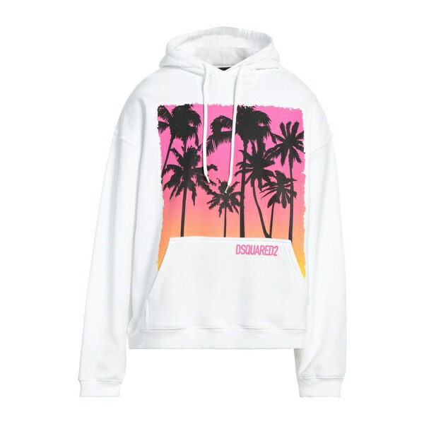 【送料無料】 ディースクエアード メンズ パーカー・スウェットシャツ アウター Sweatshirts White