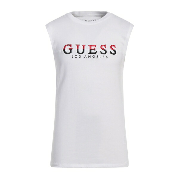 【送料無料】 ゲス メンズ Tシャツ トップス T-shirts White