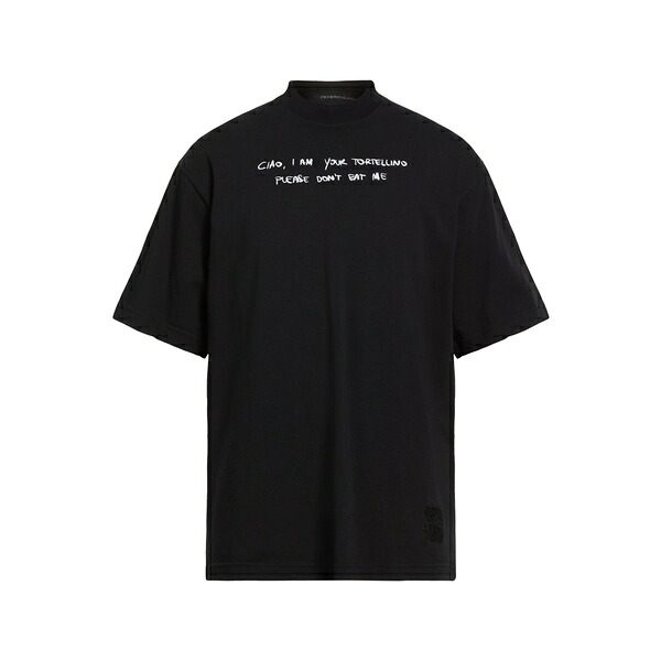 【貨物輸送無料】 フェデリコ チーナ メンズ ティーシャツ トップス T-shirts Black トップス-Tシャツ・カットソー-メンズファッション