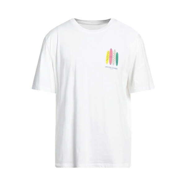 【送料無料】 ヤコブ コーエン メンズ Tシャツ トップス T-shirts White｜asty