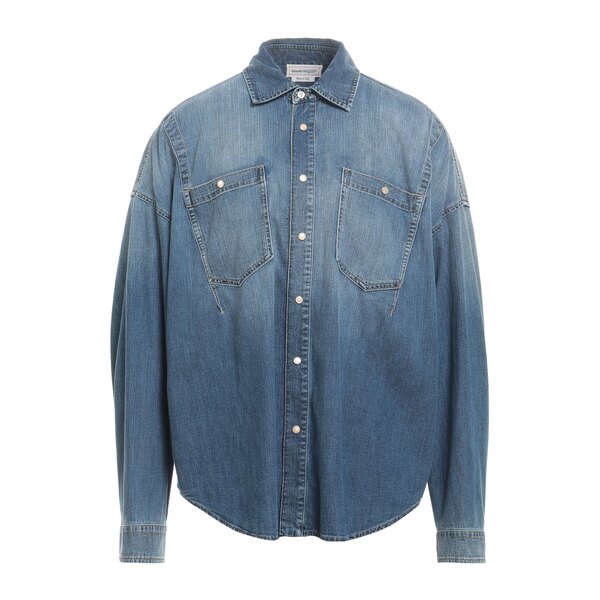 【送料無料】 マックイーン メンズ シャツ トップス Denim shirts Blue｜asty