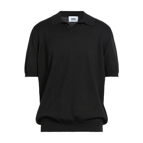 【貨物輸送無料】 アルファス テューディオ メンズ 編み物\u0026プルオーバー アウター Sweaters Black