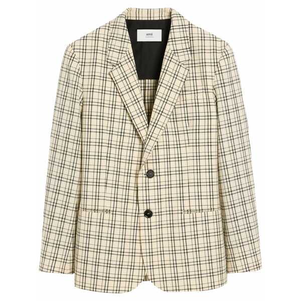 アミ メンズ ジャケット＆ブルゾン アウター Semi-lined blazer Neutrals