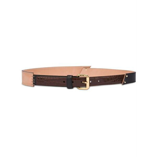 モスキーノ レディース 三尺帯 付属物 Colour-block belt Black