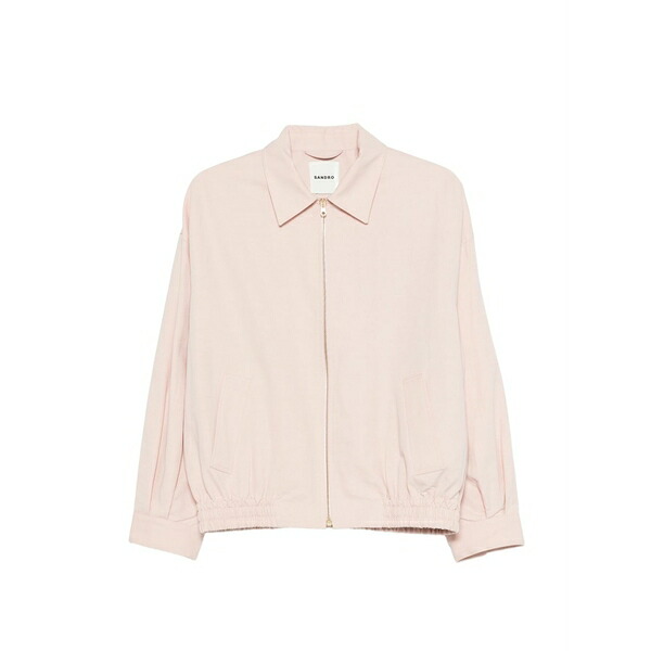 サンドロ レディース ジャケット＆ブルゾン アウター Zip-up pocket bomber jacket Pink｜asty