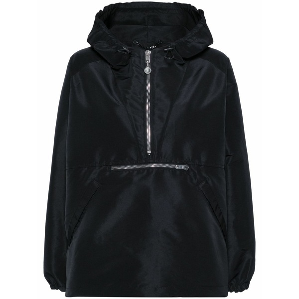 モスキーノ レディース 上衣＆上衣 アウター Patch-detail hooded jacket Black