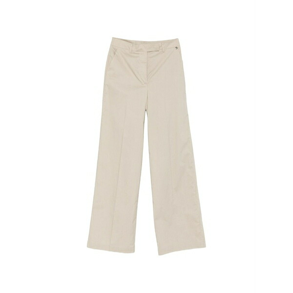 リュージョー レディース 心地好いズボン下 ボトムス Logo-plaque trousers Neutrals