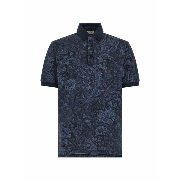 エトロ メンズ ポロシャツ トップス Arnica paisley pegaso polo shirt Blue|asty