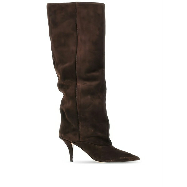 パリテキサス レディース ブーツ シューズ 75mm ines slouchy suede knee-high boots Brown|asty